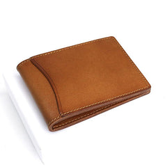 Cool Leather Mens license Wallet Front Pocket Wallets Small License Holder for Men