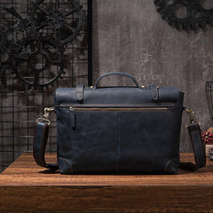 Cool Leather Mens 14inch Laptop Bag Briefcase Work Handbag Business Bag for Men