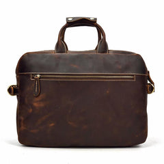 Vintage Leather Briefcase Handbag 14inch Laptop Bag Business Bag Shoulder Bags For Men - imessengerbags