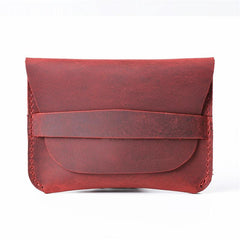 Vintage Brown Leather Men's Coin Holder Black Card Wallet Slim billfold Wallet For Men - imessengerbags