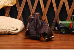 Vintage Leather Fanny Pack Mens Waist Bag Hip Pack Belt Bag for Men - imessengerbags