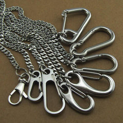 304 Solid Stainless Steel 15inch Wallet Chain Cool Punk Rock Biker Trucker Wallet Chain Trucker Wallet Chain for Men - imessengerbags