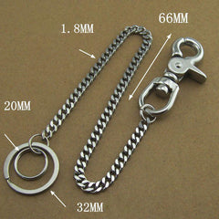 304 Solid Stainless Steel 15inch Wallet Chain Cool Punk Rock Biker Trucker Wallet Chain Trucker Wallet Chain for Men