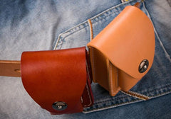 Handmade Leather Mens Leather Cigarette Case Cigarette Box Lighter Pocket Tobacco Pouch - imessengerbags