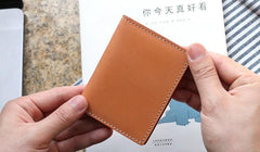 Leather Mens Card Wallets Small Wallet Slim Wallet Front Pocket Wallet for Men - imessengerbags