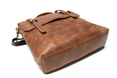 Vintage Mens Leather Briefcase Handbag Shoulder Bag Backpack for men
