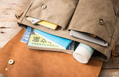 Leather Canvas Messenger Bags for men Vintage Shoulder Bag for men - imessengerbags
