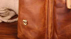 Vintage Coffee Leather Mens Briefcase Laptop Bag Business Bags Work Bag for Men - imessengerbags