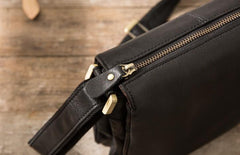 Cool Leather Black Mens Messenger Bags Vintage Shoulder Bags  for Men - imessengerbags