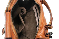 Vintage Brown Leather Mens Messenger Bag Handbag Shoulder Bag for men