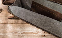Cool Brown Vintage Leather Mens Messengers Bag Shoulder Bag for Men