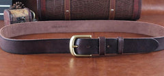 Genuine Leather Punk Rock Biker Trucker Mens Belt Men Black Coffee Belt for Men