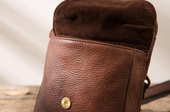 Cool Leather Coffee Belt Pouches Mens Waist Bag Shoulder Bag for Men - imessengerbags