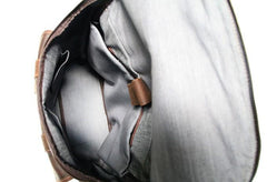 Cool Leather Coffee Mens Backpack Travel Backpacks Laptop Backpack for men