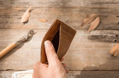 Leather Mens Slim Card Holder Front Pocket Wallets Card Wallet for Men - imessengerbags
