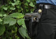Leather Belt Pouch Mens Small Cases Waist Bag Hip Pack Belt Bag Fanny Pack Bumbag for Men - imessengerbags