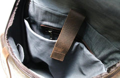 Cool Leather Coffee Mens Backpack Travel Backpacks Laptop Backpack for men