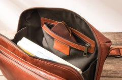 Black Brown Cool Leather Mens Shoulder Bags Messenger Bags for Men - imessengerbags