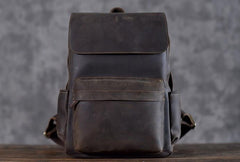 Genuine Leather Mens Cool Backpack Sling Bag Large Travel Bag Hiking Bag for men