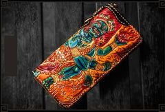 Handmade Leather Ucchusma Mens Chain Biker Wallet Cool Leather Wallet With Chain Wallets for Men