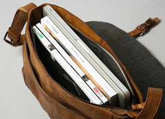 Handmade Leather Mens Cool Shoulder Bag Messenger Bag Chest Bag Bike Bag Cycling Bag for men - imessengerbags