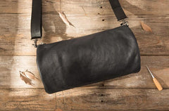 Cool Leather Mens Barrel Shoulder Bags Messenger Bags for Men