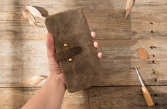 Cool Canvas Leather Mens Long Wallet Long Wallet for Men - imessengerbags