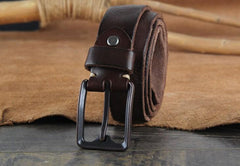 Genuine Leather Punk Rock Biker Trucker Mens Belt Men Black Coffee Belt for Men