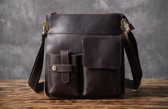 Cool Leather Mens Shoulder Bag Messenger Bag Chest Bag for men - imessengerbags