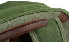 Waxed Canvas Leather Mens Camera Backpack Canvas Travel Backpack Canvas Camera Backpack for Men - imessengerbags
