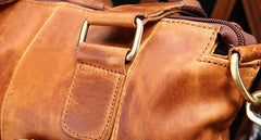 Vintage Coffee Leather Mens Briefcase Laptop Bag Business Bags Work Bag for Men - imessengerbags