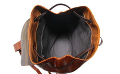 Handmade Leather Mens Backpacks Travel Backpacks Laptop Backpack for men