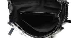 Black Leather Mens Backpack Travel Backpacks Laptop Backpack for men - imessengerbags