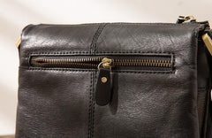 Cool Leather Black Mens Messenger Bags Vintage Shoulder Bags  for Men - imessengerbags