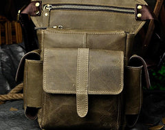 Biker Mens Leather Drop Leg Bag Waist Bag Side Bag Belt Pouch Pack for Men - imessengerbags