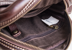 Genuine Leather Mens Cool Messenger Bag Sling Bag Chest Bag Bike Bag Cycling Bag for men - imessengerbags