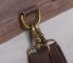 Cool Canvas Gray Mens Handbag Canvas Backpack Canvas Travel Bag for Men