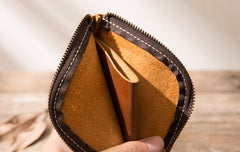 Cool Leather Mens Front Pocket Wallet Vintage Small Wallets for Men - imessengerbags