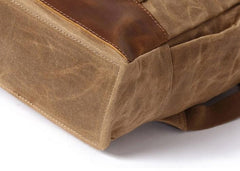 Waxed Canvas Mens Travel Backpack Canvas School Backpack Laptop Backpack for Men