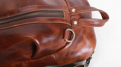 Genuine Leather Mens Cool Chest Bag Sling Bag Crossbody Bag Travel Bag Hiking Bag for men - imessengerbags