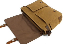 Waxed Canvas Mens Camera Shoulder Bag Canvas Messenger Bag Canvas Camera Side Bag for Men - imessengerbags