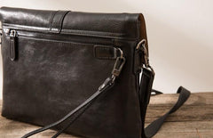 Small Leather Black Mens Cool Messenger Bags Shoulder Bags  for Men - imessengerbags