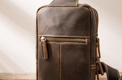 Cool Leather Mens Sling Bag Sling Shoulder Bags Sling Backpack for men - imessengerbags