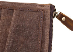 Mens Canvas Small Wallets for men Bifold Cool Men billfold Small Wallet - imessengerbags
