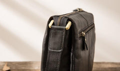 Cool Leather Black Mens Messenger Bags Vintage Shoulder Bags  for Men - imessengerbags