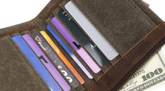 Mens Canvas Small Wallet for men Bifold Cool Men billfold Small Wallet - imessengerbags