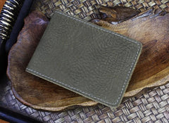 Handmade Leather Floral Mens License Wallets Cool Short Wallet Card Holder Small Card Slim Wallets for Men