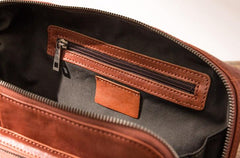 Black Brown Cool Leather Mens Shoulder Bags Messenger Bags for Men - imessengerbags
