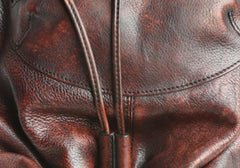 Coffee Leather Mens Backpack Travel Backpack Laptop Backpacks for men