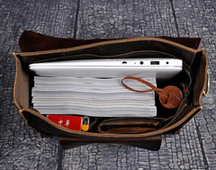 Cool Leather Mens Briefcase Messenger Bag Shoulder Bag Satchel Backpack for men - imessengerbags